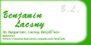 benjamin lacsny business card